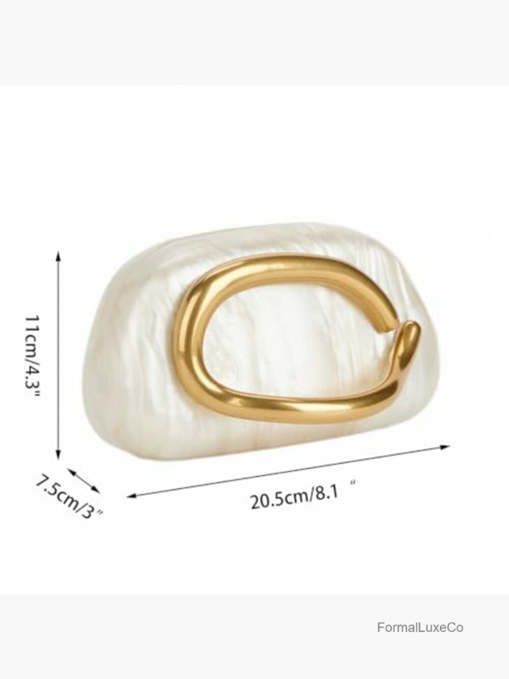 Acrylic Clutch Box Metal Handle Evening Bag Crossbody Purse Wedding Party - Picture 3 of 7